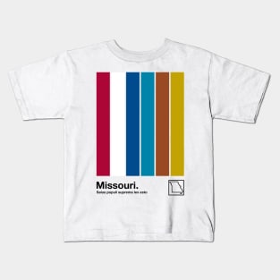 Missouri // Original Minimalist Artwork Poster Design Kids T-Shirt